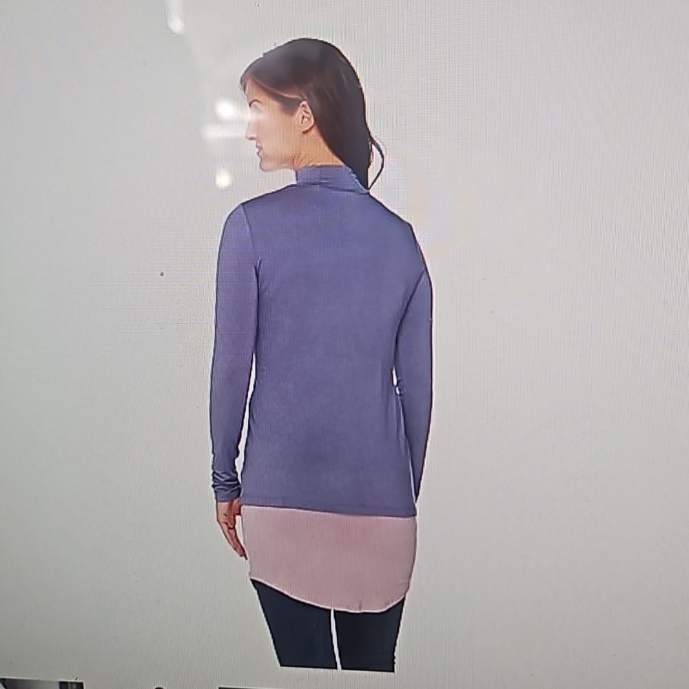 Logo by Lori Goldstein twin set Mock Turtleneck top with tank - Picture 2 of 12